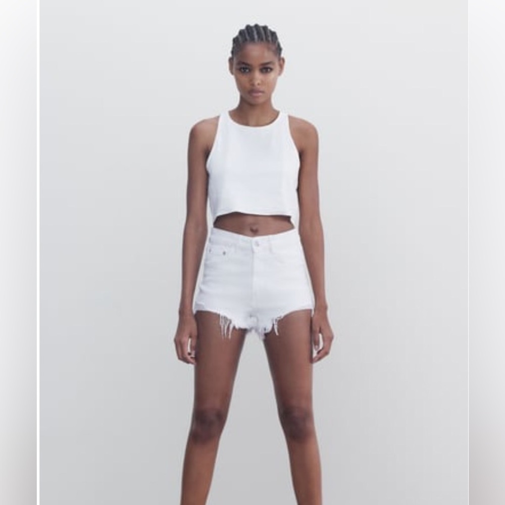Zara Hi Rise Denim Shorts